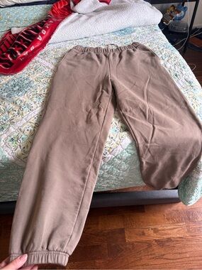 Athleta Men's Taupe Elastic-Waist Sweatpants